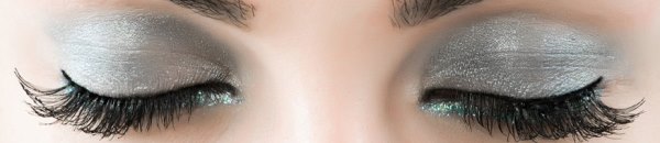 Close up of face with beautiful makeup